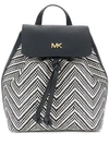 Michael Kors Woven-effect Backpack In Blue
