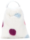 SIMONETTA RAVIZZA SMALL FURRISSIMA POLKA DOT TOTE