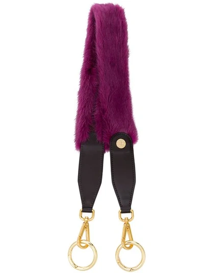 Simonetta Ravizza Fur Shoulder Strap In Pink