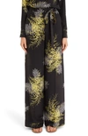 VALENTINO MIMOSA PRINT SILK CREPE DE CHINE WIDE LEG PANTS,RB3RB3054FG