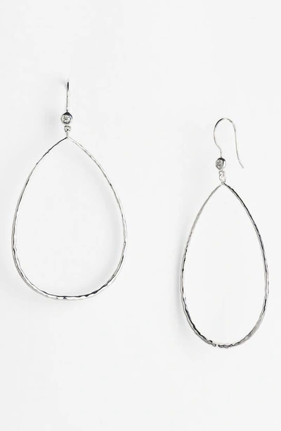 Ippolita Diamond Accent Large Teardrop Earrings In Silver