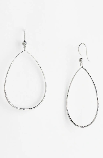 Ippolita Diamond Accent Large Teardrop Earrings In Sterling Silver