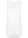 P.a.r.o.s.h Scoop Neck Tank Top In White