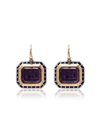 ALICE CICOLINI 14K YELLOW GOLD AND SILVER TILE AMETHYST EARRINGS