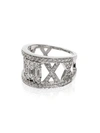 MINDI MOND 18K WHITE GOLD CLARITY LATTICE DIAMOND RING