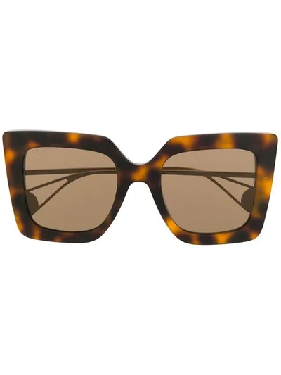 Gucci Oversize-frame Sunglasses In Brown