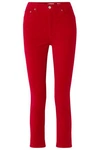 RE/DONE STRETCH-COTTON VELVET SKINNY trousers,3074457345620240428