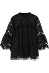 ANNA SUI ANNA SUI WOMAN BRODERIE ANGLAISE BLOUSE BLACK,3074457345620134653