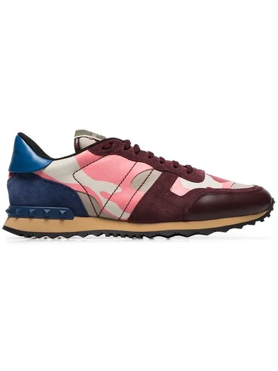 Valentino Garavani Camo Rockrunner Sneaker In Multicolored