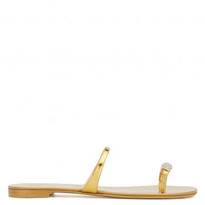 Giuseppe Zanotti Ring Flat Sandals In Gold