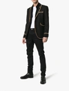 SAINT LAURENT SAINT LAURENT GOLD BRAIDED BLAZER,554316Y519U13442391