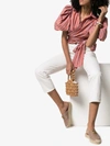 Gucci Pink Double G Leather Espadrilles In Brown