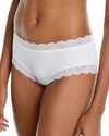 Hanro Lace-trim Cotton High-leg Hipster Briefs In White