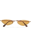 ANDY WOLF ELIZA OVAL-FRAME GOLD-TONE SUNGLASSES