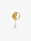 ANISSA KERMICHE GOLD-PLATED MADAME TALLIEN PEARL SINGLE DROP EARRING,E343013457873