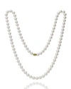 ASSAEL 32" AKOYA CULTURED 8MM PEARL NECKLACE WITH YELLOW GOLD CLASP,PROD218740291