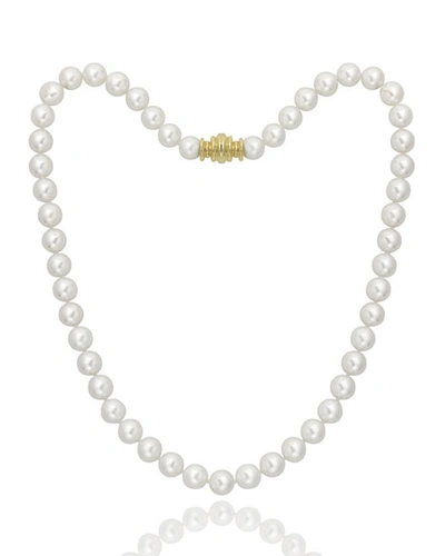 Assael 16" Akoya Cultured 8.5mm Pearl Necklace With Yellow Gold Clasp