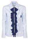 PRADA PRADA RUFFLE FRONT SHIRT