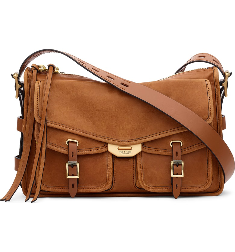 Rag & Bone Field Leather Messenger Bag In Brown | ModeSens