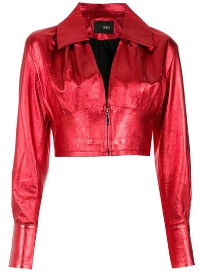 Andrea Bogosian Leather Jacket In Red