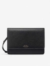 SMYTHSON PANAMA CROSS-GRAINED LEATHER PURSE WITH STRAP,895-10192-1021639