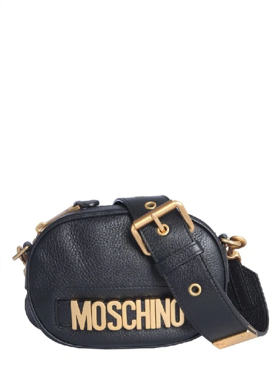 Moschino Shoulder Bag With Logo Lettering In Nero