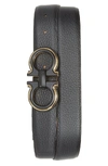 FERRAGAMO PEBBLED LEATHER BELT,0705747