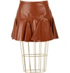 CHLOÉ LEATHER MINI SKIRT,CHC18ACJ03200 256