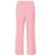 GUCCI HIGH-WAISTED WOOL trousers,P00364623