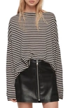 ALLSAINTS RITA STRIPE OVERSIZE TEE,WM176Q