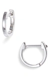 EF COLLECTION MINI HUGGIE HOOP EARRINGS,EF-60426-WG