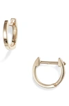 EF COLLECTION MINI HUGGIE HOOP EARRINGS,EF-60426-YG