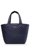 Mz Wallace Medium Metro Quilted Nylon Tote In Blue