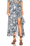 GANNI PRINTED GEORGETTE SKIRT,GANF-WQ12