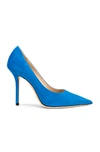 JIMMY CHOO JIMMY CHOO LOVE 100 SUEDE HEEL IN BLUE,JIMM-WZ234