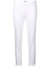 ERMANNO ERMANNO ERMANNO ERMANNO FLORAL CUT-OUT SKINNY JEANS - 白色