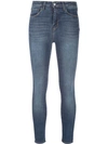 L AGENCE SKINNY CROPPED STONEWASHED JEANS