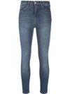 L Agence Marguerite Mid-rise Skinny Distressed Jeans In Blue