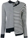 JUNYA WATANABE DECONSTRUCTED STRIPED SWEATSHIRT