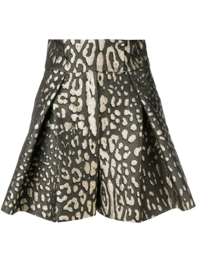 Dolce & Gabbana High-rise Brocade Shorts In Gold