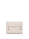 Valentino Garavani Rockstud Cardholder In White