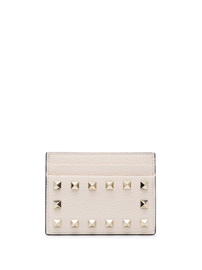 Valentino Garavani Rockstud Cardholder In White