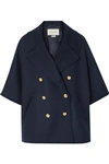 GUCCI Cape-effect double-breasted wool-blend felt coat