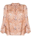 ULLA JOHNSON BOHEMIAN FLORAL BLOUSE