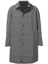 LANVIN LANVIN CHECKED SINGLE-BREASTED COAT - 灰色