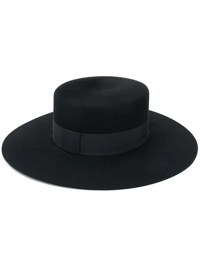 Saint Laurent Andalusian Felt Hat - 黑色 In Black