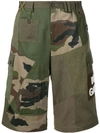 DOLCE & GABBANA CAMOUFLAGE PANELLED CARGO SHORTS