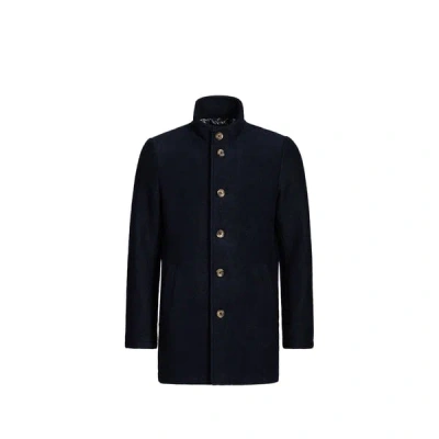 1789 Cala Manteau Duveteux En Laine Mélangée In Blue