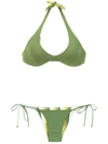 Amir Slama Reversible Bikini Set In Green