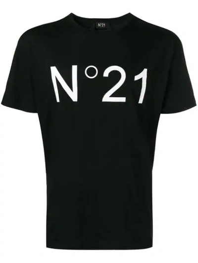 N°21 Logo Print T-shirt In Black/white